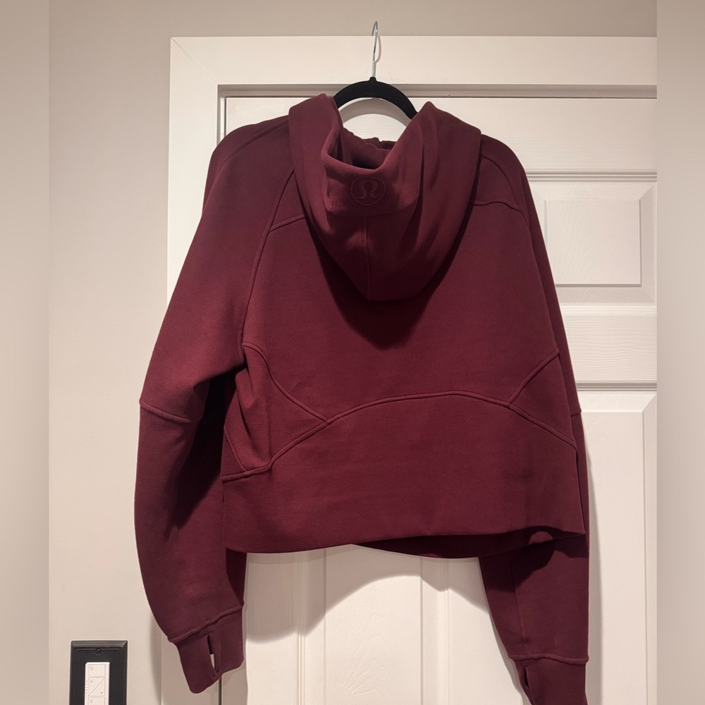 Auth. ✅ Lululemon Oversized Full Zip Scuba in “Garnet” Size XL/XXL ❤️💜 - Picture 8 of 10